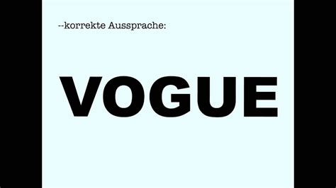 vogue aussprache